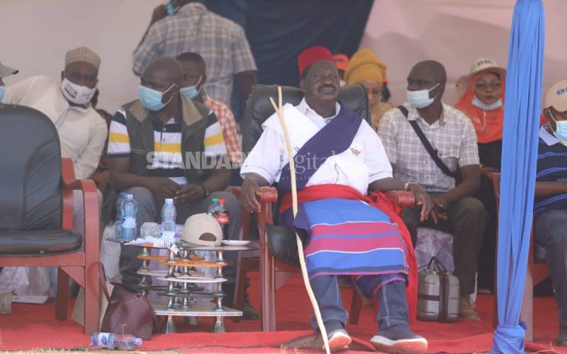 ODM leader Raila Odinga installed as Duruma elder 