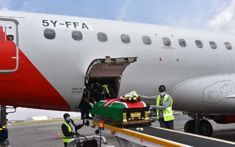 PHOTOS:  Wilfred Machage's body arrives from Nigeria   