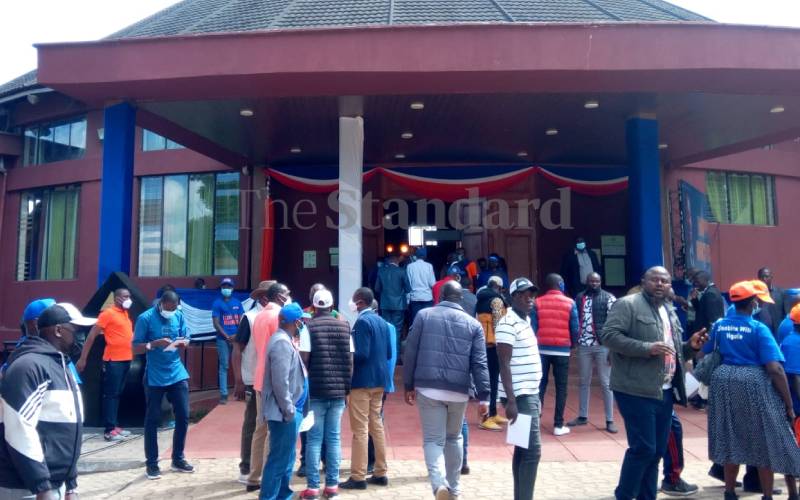 Some of the guests outside the Bomas venue.  