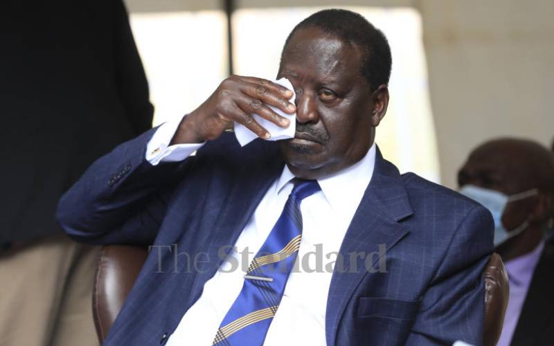 Raila Odinga reflects on his torturous political journey, teary left eye 