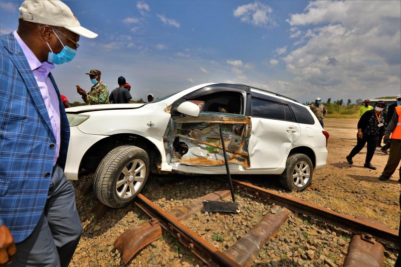 Train in Nanyuki-Nyeri test run involved in an accident 