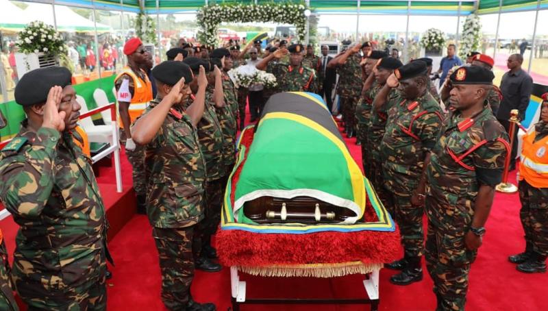 Tanzanian presidents bid John Pombe Magufuli farewell