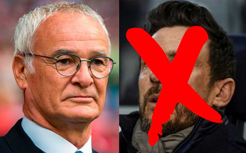 Claudio Ranieri tipped for Roma job after Di Francesco sack
