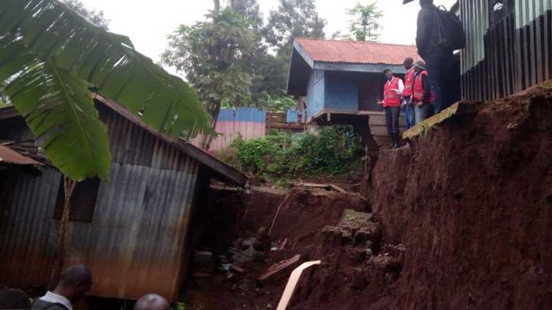 Dozens displaced after houses sink in Muranga