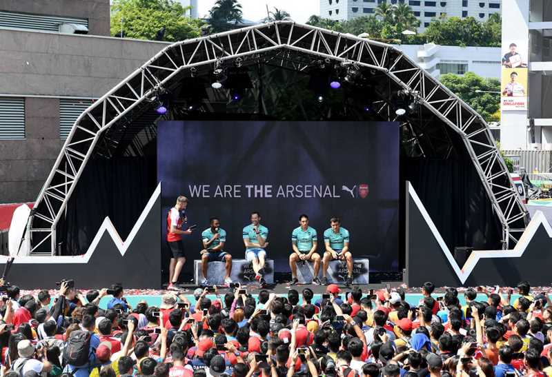 PHOTOS: Arsenal launch new third kit in a fashionable event in Singapore