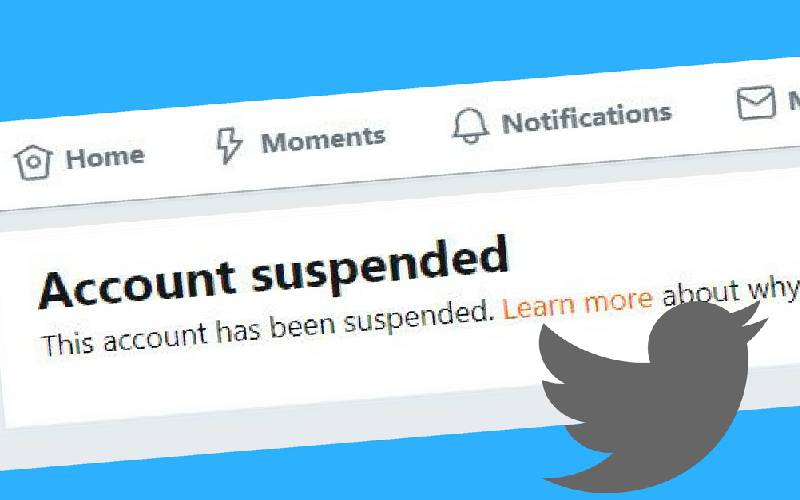 What leads to suspension of Twitter accounts?