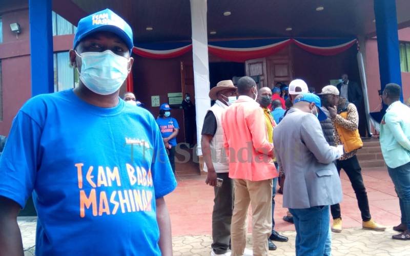 A photo of one of the attendees outside Bomas.