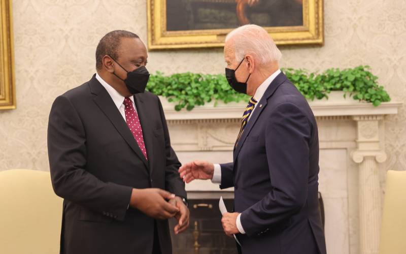 talks with Joe Biden in the Oval Office. Uhuru...