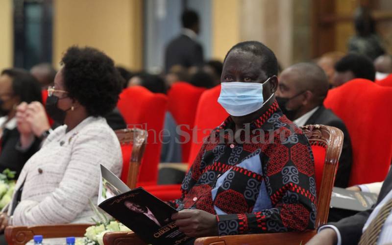 Raila Odinga at Kirubi's requiem in Karen 