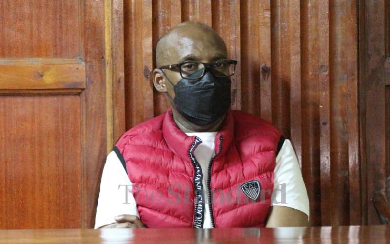 Wanjigi in the dock at Milimani Law Courts.
