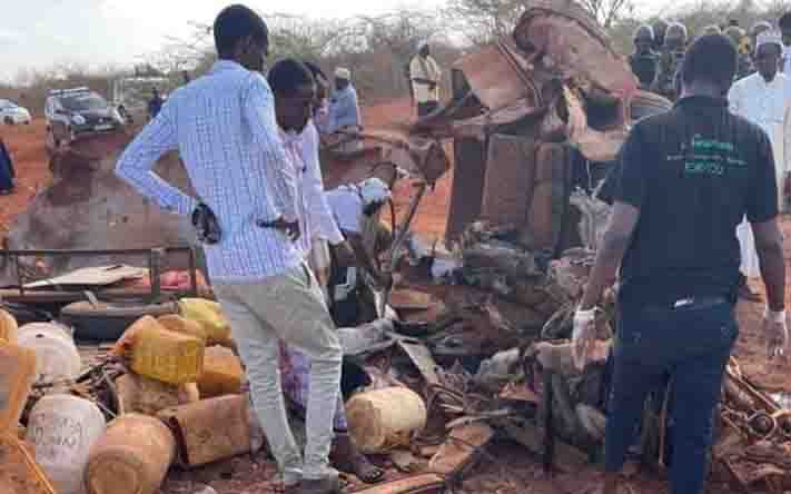 13 feared dead after vehicle ran over IED in Mandera