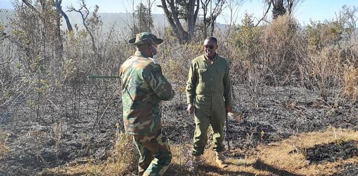Officers contain fire outbreak in parts of Mt. Kenya