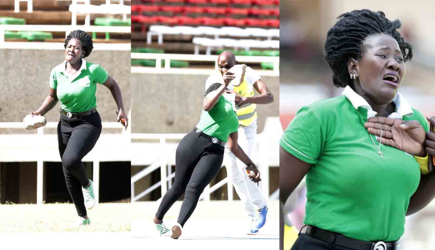 Gor Mahia female fan's unsuccessful pitch invasion attempt leaves Kenyans in stitches [Photos]
