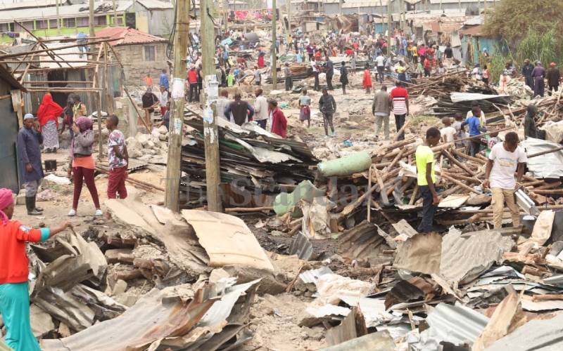 The demolitions at the slum are set to pave...