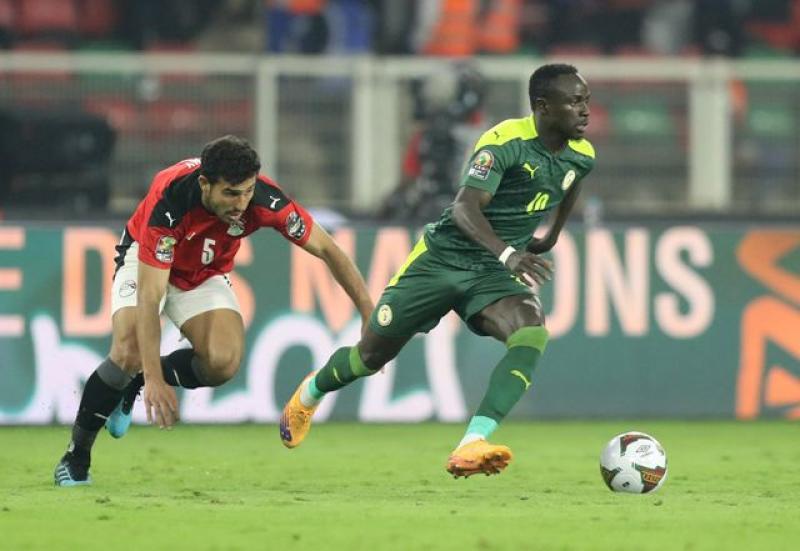 February 6, 2022 Senegal's Sadio Mane in action with Egypt's Hamdi Fathi [Reuters]