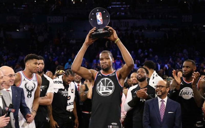 Kevin Durant bags MVP award in NBA All-Star game