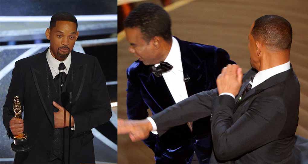 Will Smith smacks Chris Rock on stage, wins an Oscar minutes later 