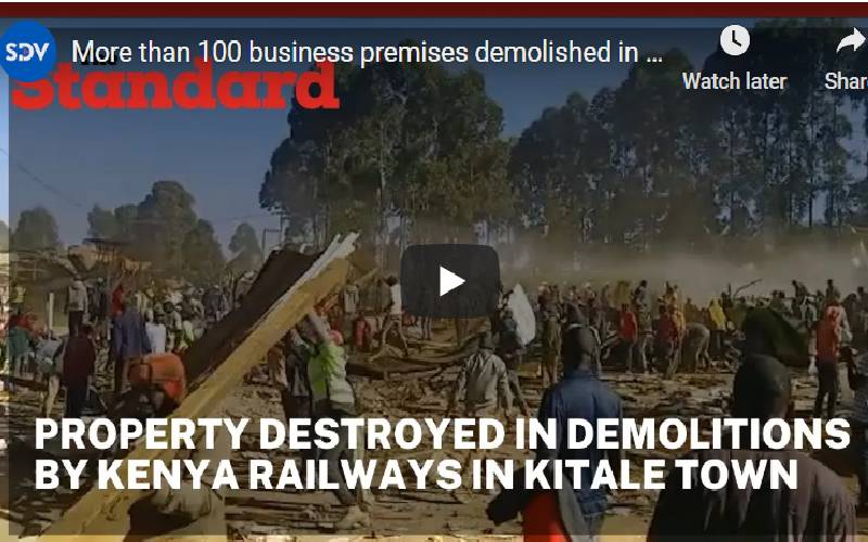 Business premises demolished in Kitale town