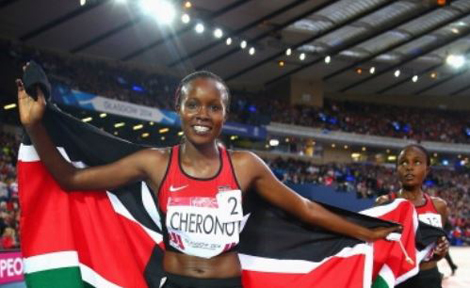 Mercy Cherono wins gold in the women's 5000m as Janet Kisa bags Silver