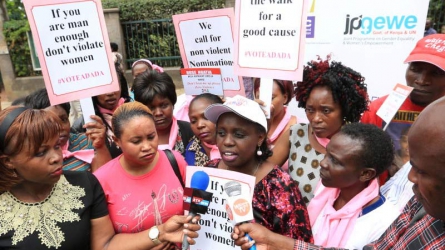 Demonstration held to condemn violence against women in Nairobi