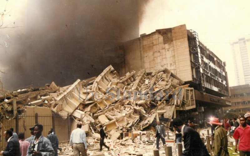 U.S. embassy blast site, Nairobi. August 7, 1998.