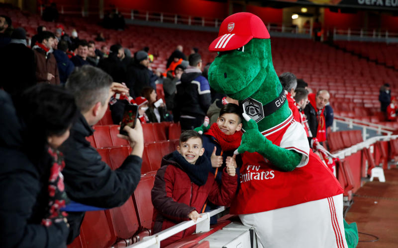 Gunnersaurus back for Arsenal - but it's not same man who wore costume for 27 years
