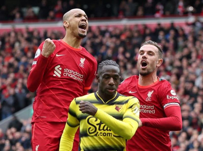Jota, Fabinho fire Liverpool to top of the table with win over Watford