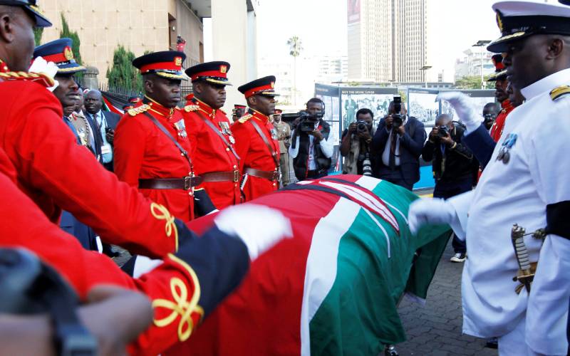 Live updates and photos: Mzee Moi's remains at Parliament Buildings
