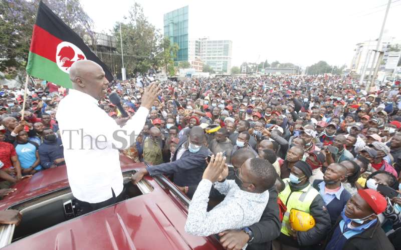 took his campaign to Kericho County. 