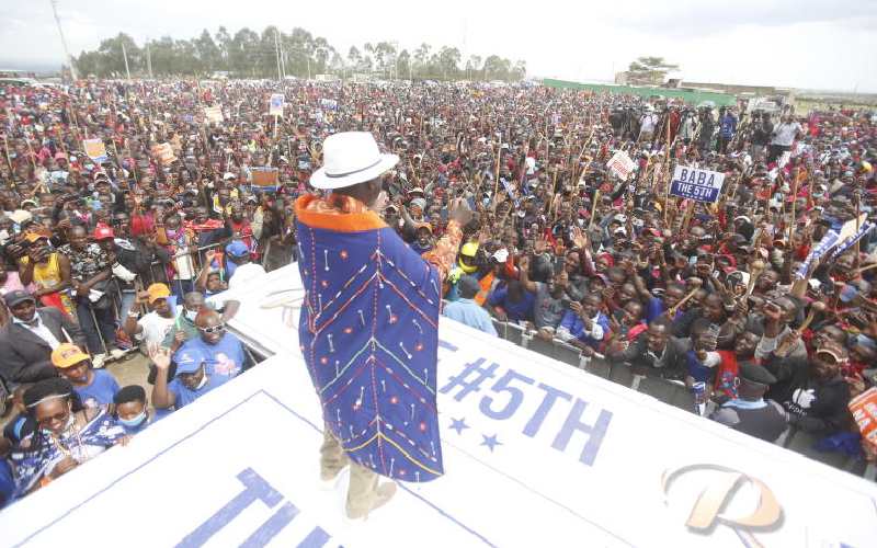 Mau politics dominates Raila rally in Narok