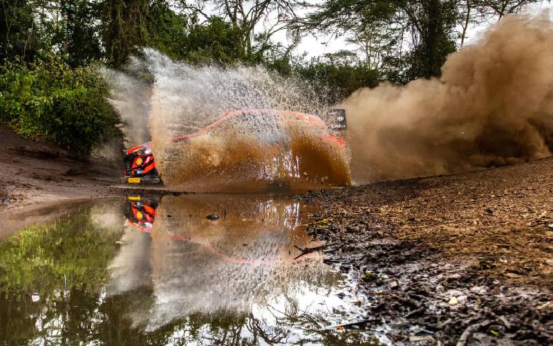  Thierry Neuville navigates a section in Soysambu