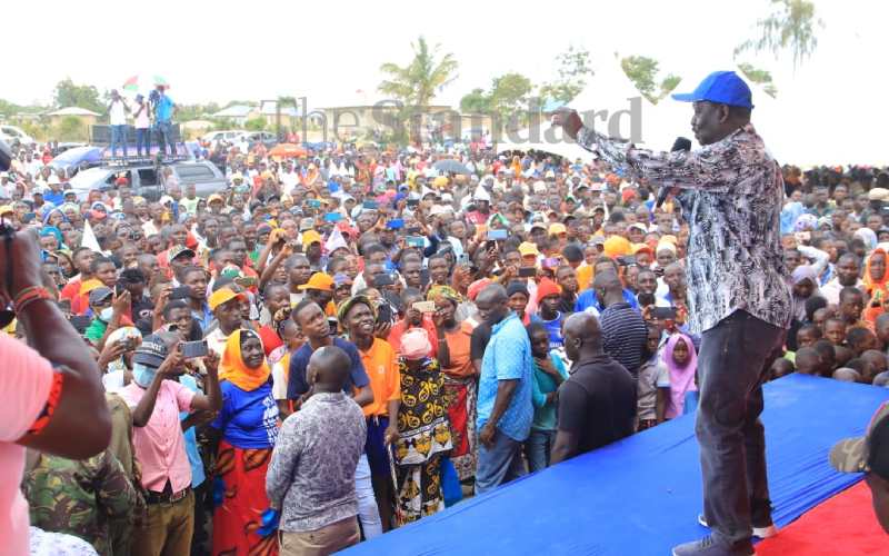 PHOTOS: Raila in Kilifi for Azimio rally