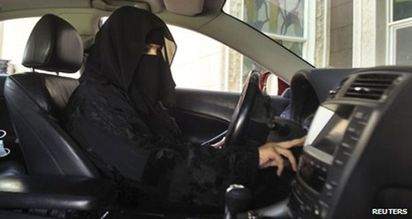 Saudi woman driving