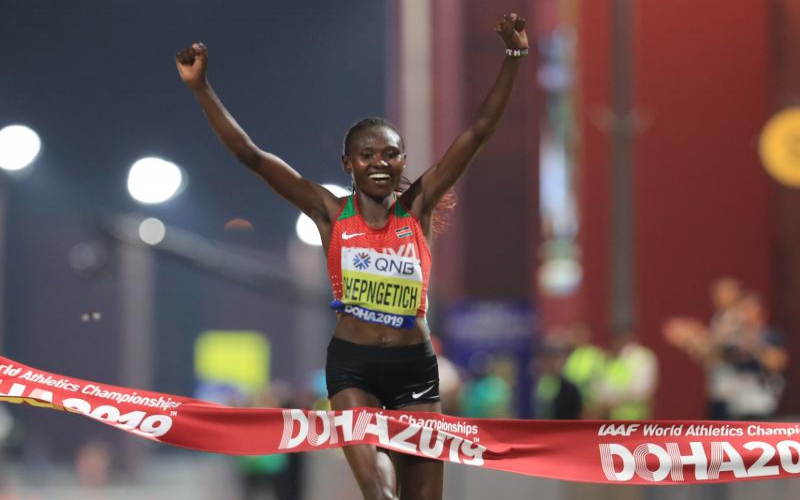 How Chepngetich overcame heat to strike gold