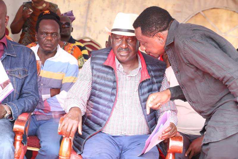 I’m aware of Judas within, Raila tells his supporters