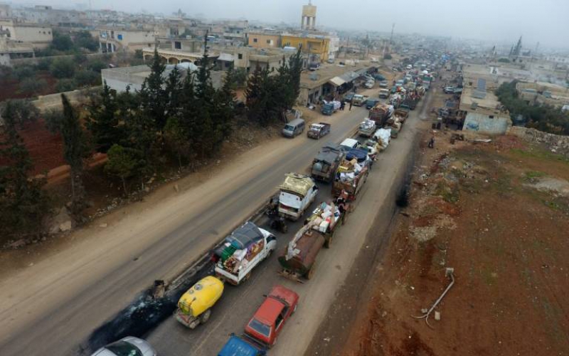 More than 235,000 flee intense bombing in NW Syria