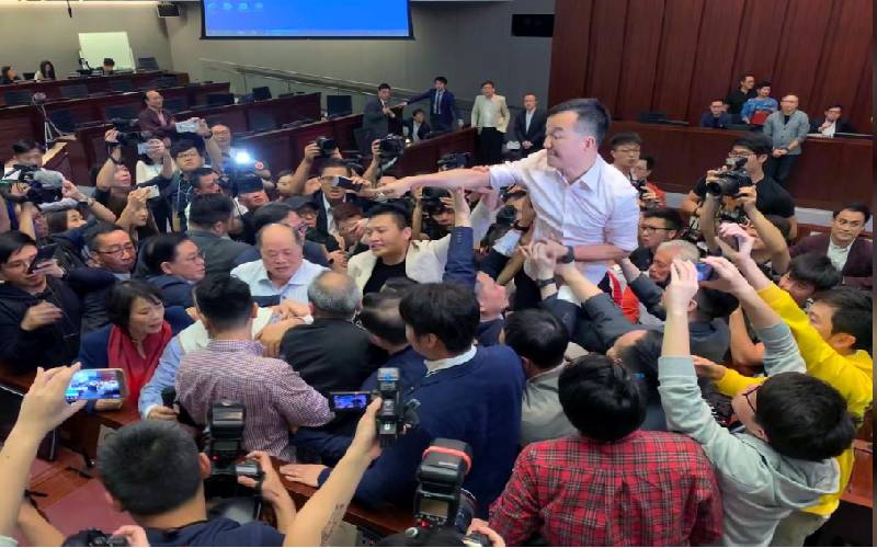 Scores injured as MPs fight over controversial extradition bill