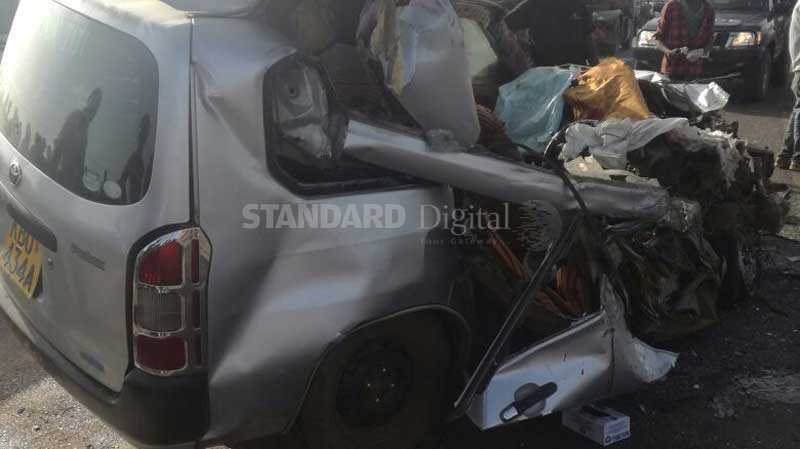 Two die, six injured in Mombasa Road accident