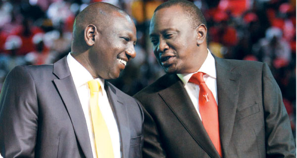 Deputy President William Ruto (left) and President Uhuru Kenyatta. [PHOTO: FILE/STANDARD]