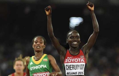 World champion Cheruiyot faces challenge from Saina and Kipyego