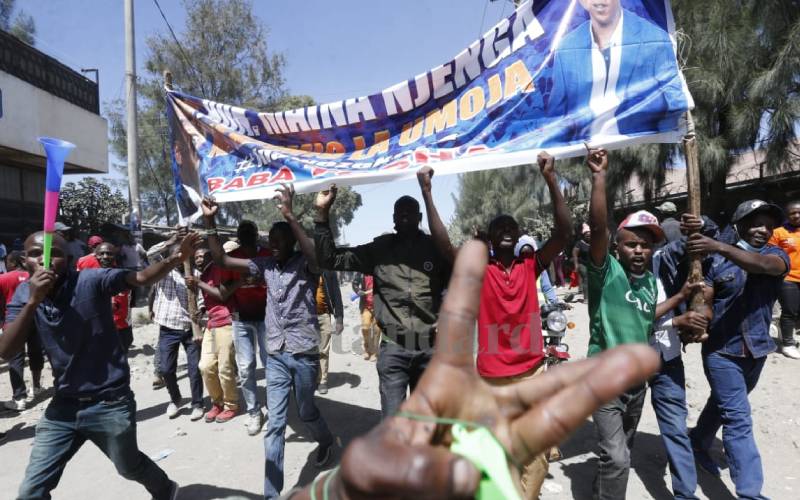 Baba's supporters on the move.