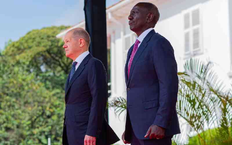 President Ruto and German Chancellor Olaf Scholz