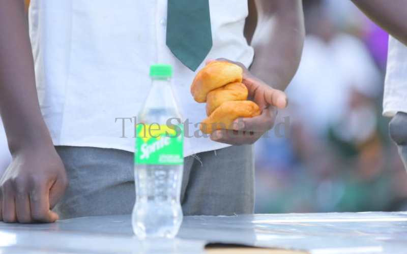 A Kisii School student during eating competition