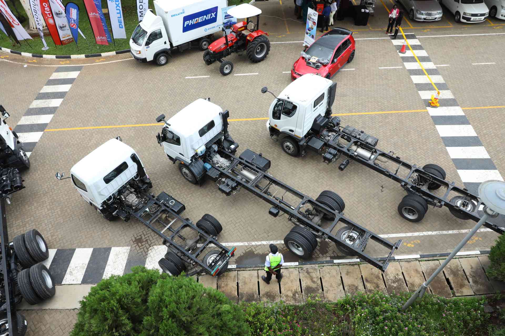 Aerial view of the Trucks and Tractors section