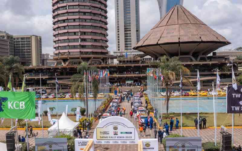 Pomp and fanfare at KICC before the flag-off.