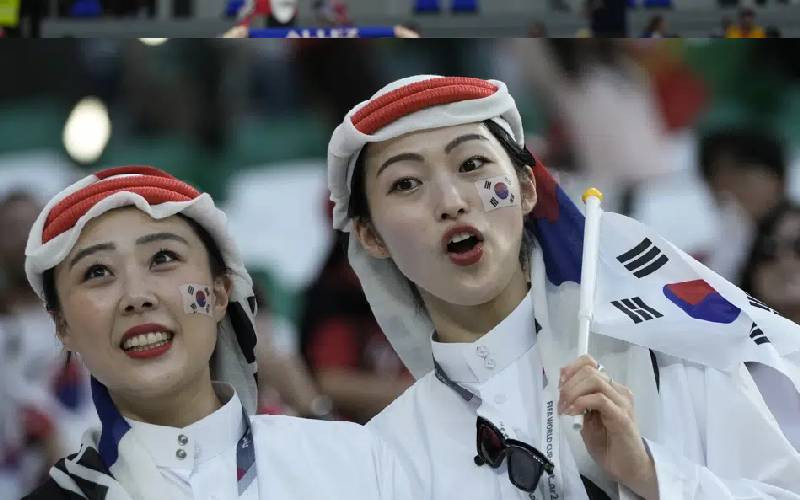 South Korea fans cheer before Group H match