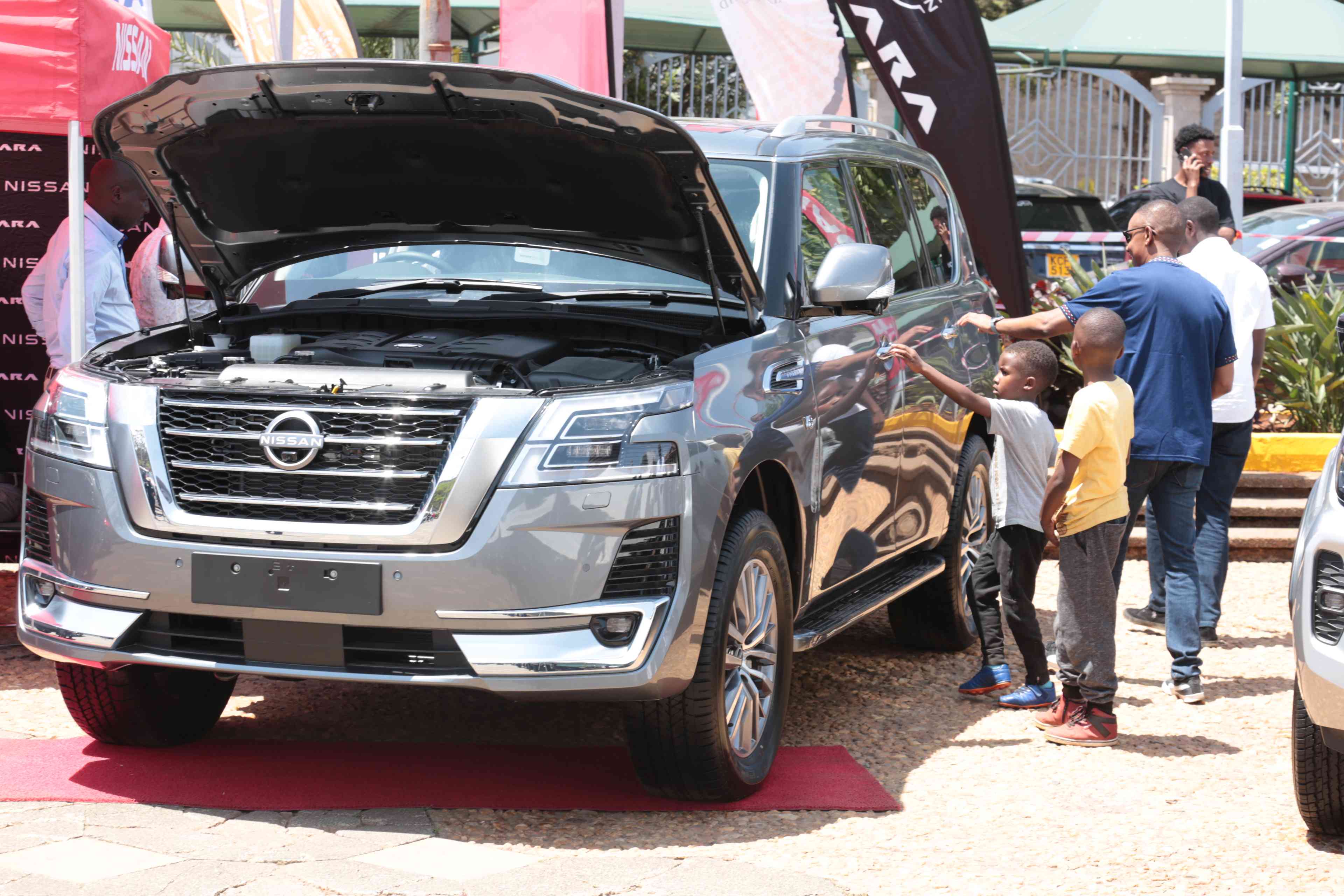 Visitors checking out the all new Nissan Patrol