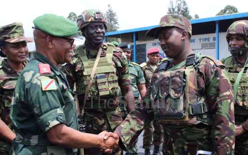 KDF troops arrive in Goma, DRC.