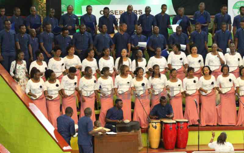 Tanzania's Kizito Mtakatifu Choir performing.