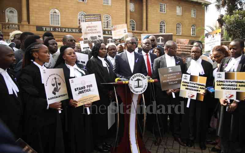 LSK President Eric Theuri at the protests